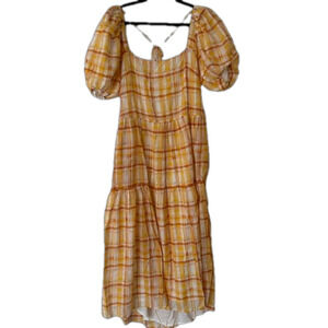 NWOT ASTR the Label Orange Plaid Dress